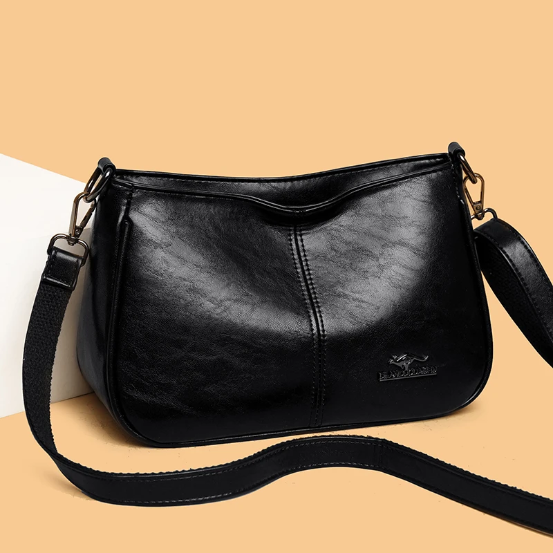 

Новая модная женская кожаная сумка на плечо, винтажная сумка через плечо, элегантная повседневная сумка-тоут для женщин, стильная сумка с верхней ручкой