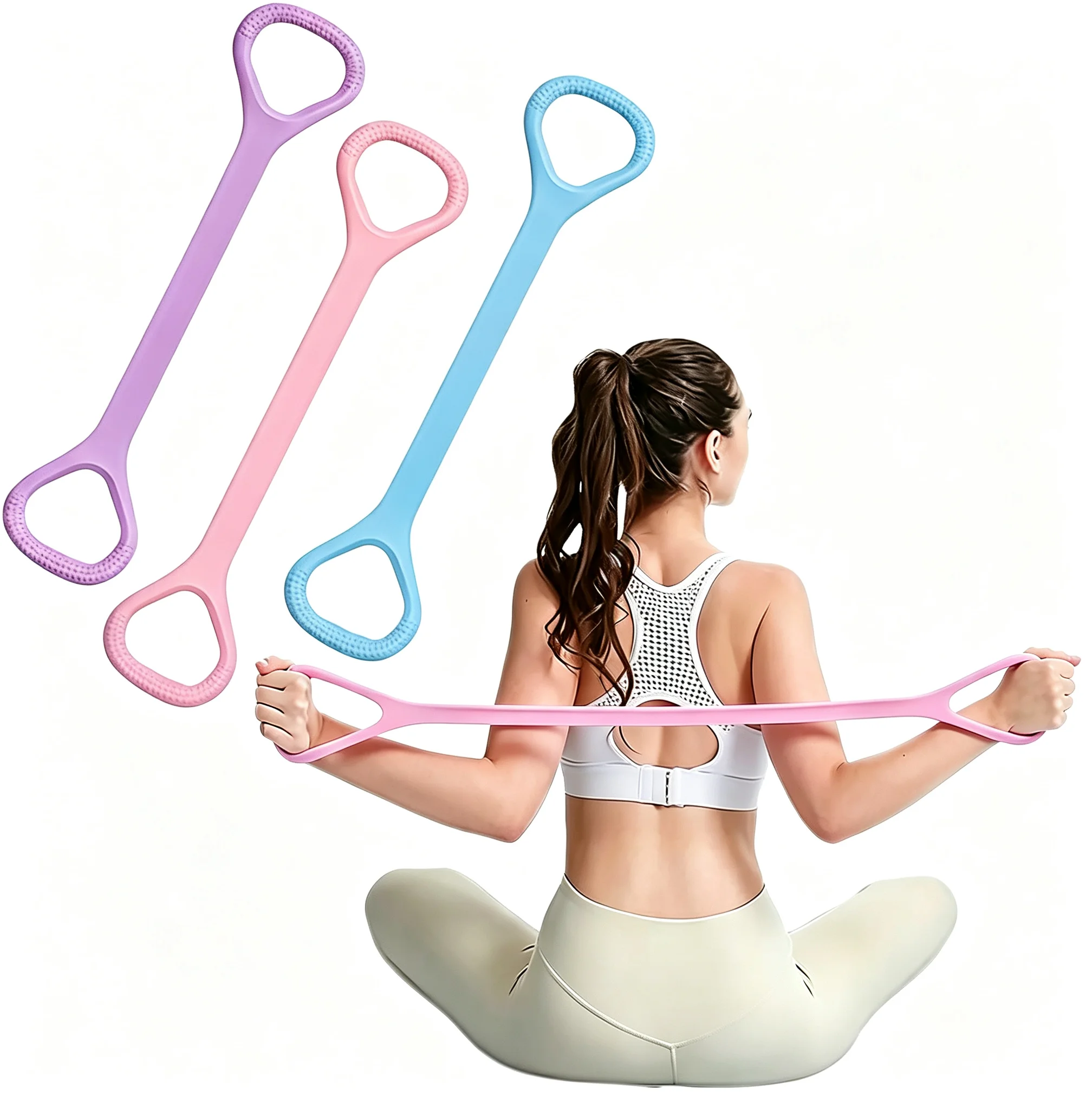 Pilates Yoga Core - 8-tarczowa taśma oporowa do ćwiczeń, elastyczna