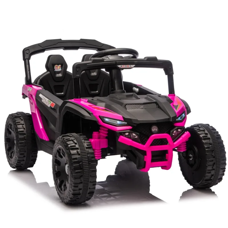 Rosa preto crianças andando no carro de brinquedo elétrico fora da estrada veículo para crianças ao ar livre jogar carro de brinquedo presente para casa