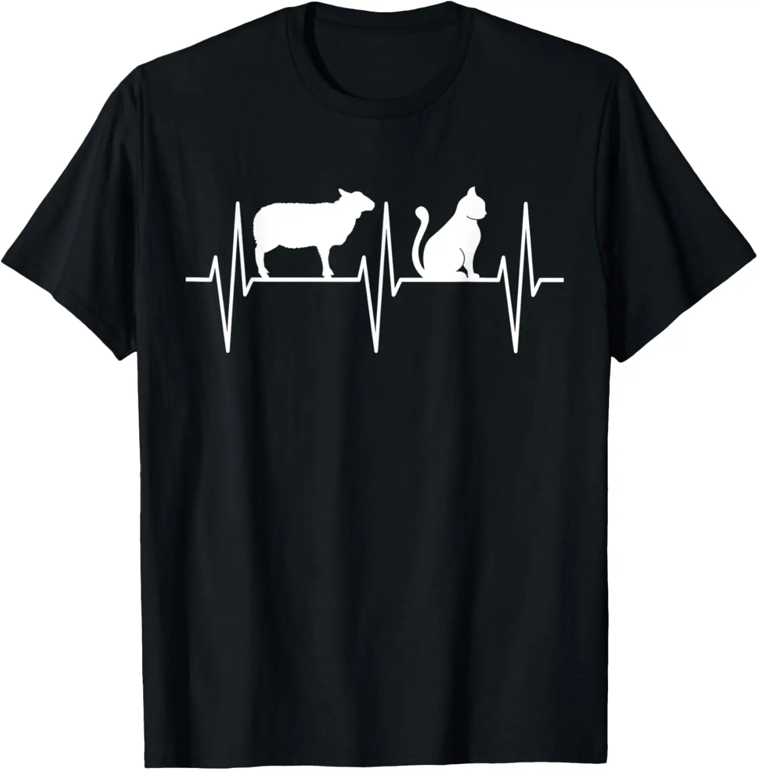 Koszulka z owcą Miłośnik kotów T-shirt z owcą i sercem Farmer Sheep Lover