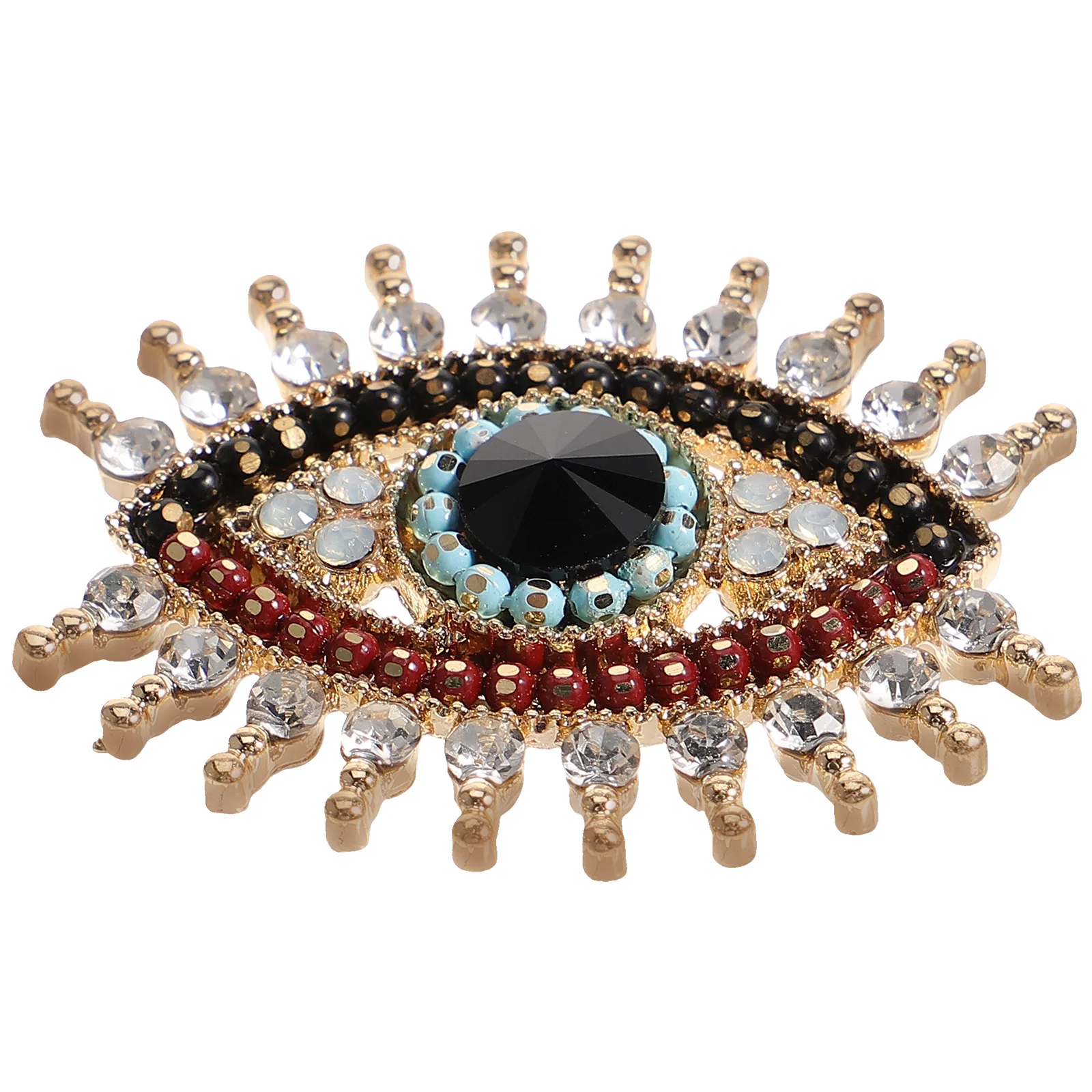 Rhinestones Brooch Portable Scarf Alloy Women Pin Vintage Backpacks Eye for Coat Decorative Man