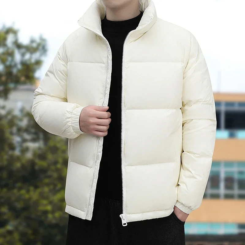 

Streetwear Harajuku Parkas Men Winter Parka Coat Solid Color Casual Stand Collar Parkas Fashion Oversized Women's Winter Jacket