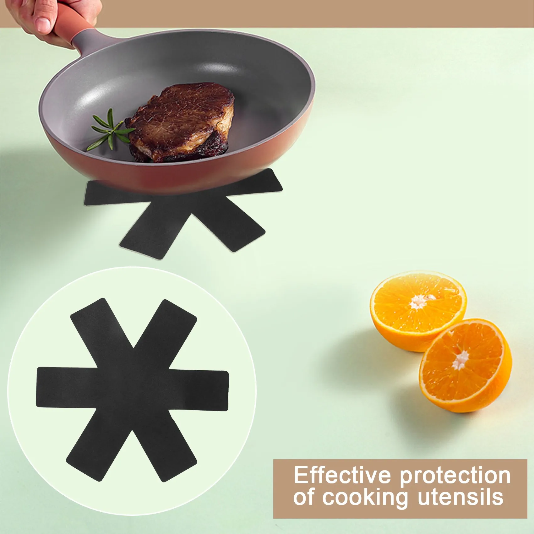 Feltro de proteção anti-derrapante, proteção contra panela, proteção contra empilhamento para panelas, tigelas, conjunto de 5Pan, 38cm