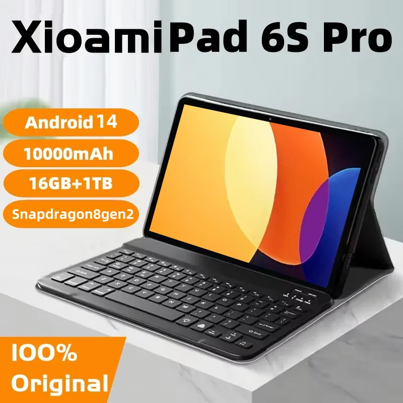 2024 Original Tablet Pad 6S Pro versión Global, Android 14, Snapdragon 8 Gen2, 22GB, 2TB, GPS, 5G, WiFi,GPS SIM, Dual HD, 4K, PC