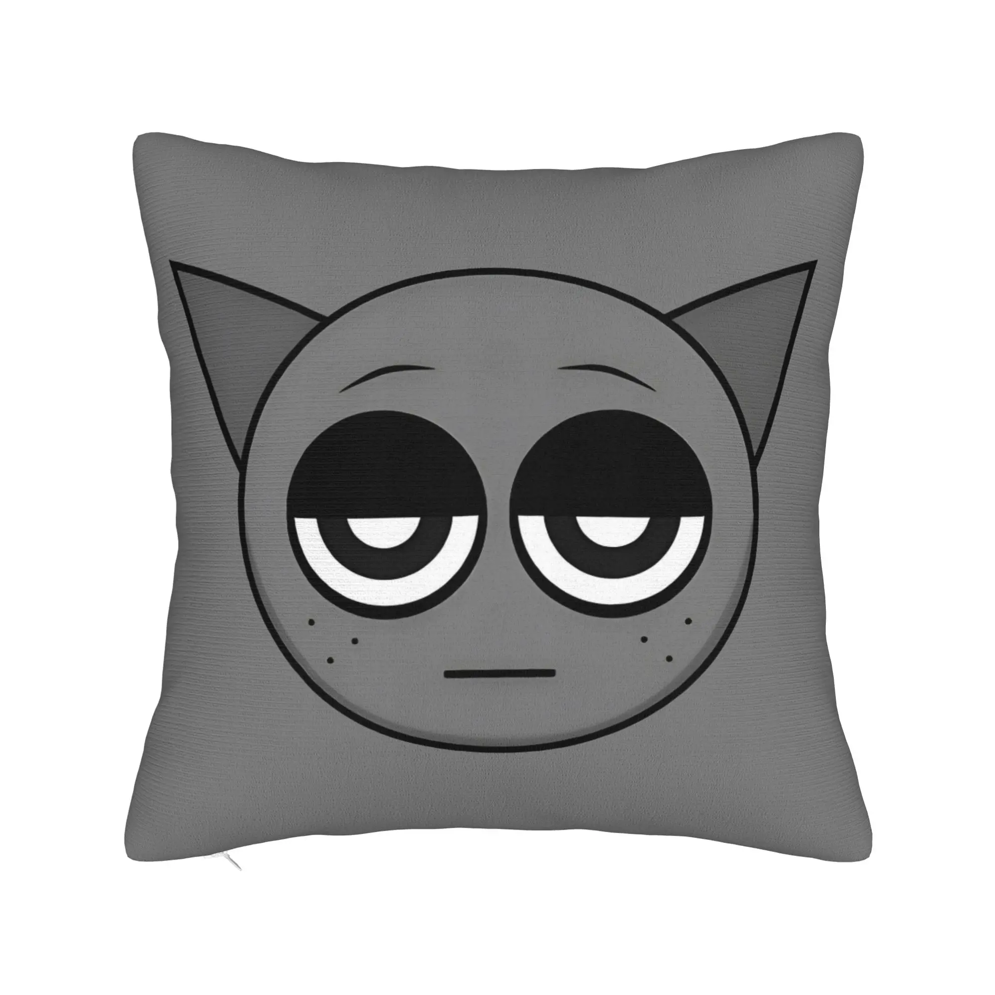 Sprunki Gray Head Square Pillowcases Polyester Bed Car Beats Game Cushion Case Creative Home Decoration Pillow Cover 45*45