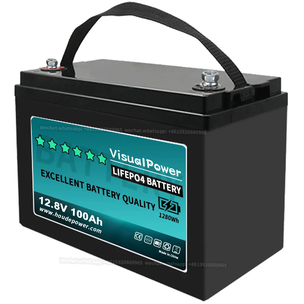 12.8V 100Ah Mini LiFePO4 Lithium Auto Battery for Fishing / Mortorhome / Rotary Motor