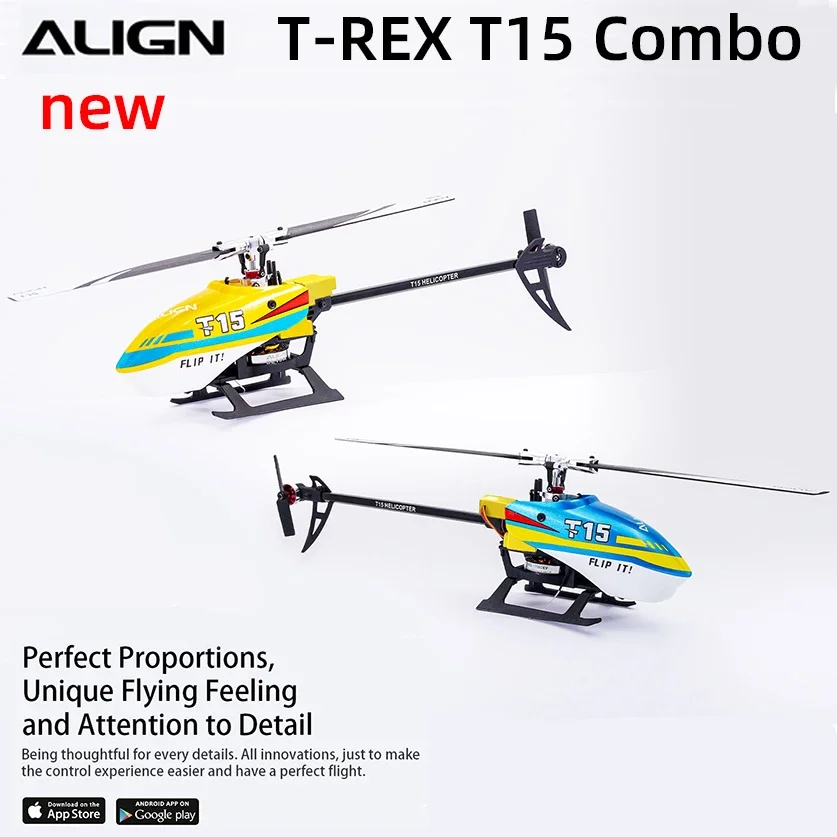 Wyrównanie T-REX RH15E21XW T15 Gyro Combo RC 6CH 3D helikopter RC bezszczotkowy napęd bezpośredni