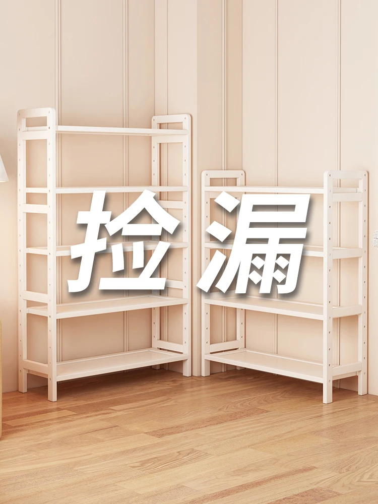 シンプルな多層壁掛け木製フロアキッチンリビング収納ラックキッチン掃除道具セット実用的な家庭整理用品
