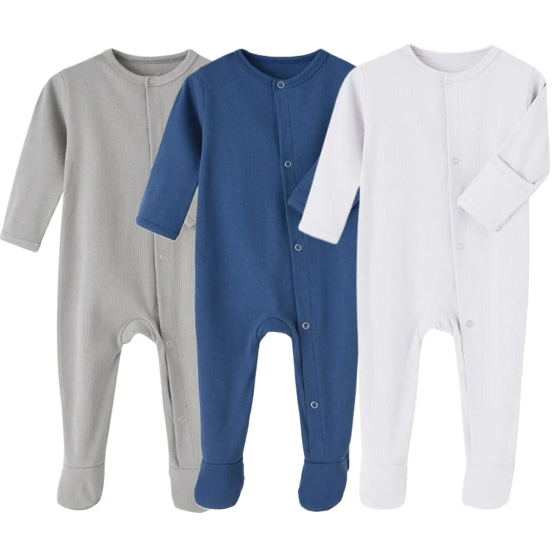 0-12 M Cotton Newborn Bodysuit Solid Color Baby Romper for Boys Girls Long Sleeve Jumpsuit Toddler Infant Clothing Spring Autumn