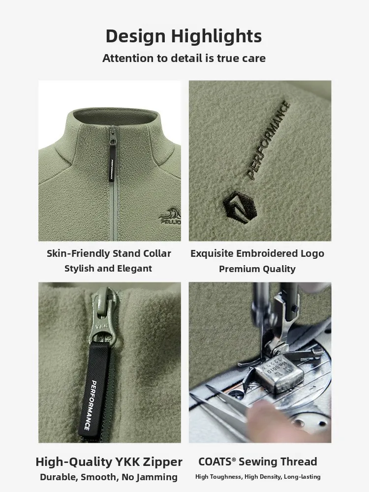 سترة صوفية للرجال من سلسلة Pelliot P للاستخدام الخارجي، مصنوعة من Polartec 200، دافئة وقابلة للتنفس ومقاومة للتآكل، مناسبة لل...