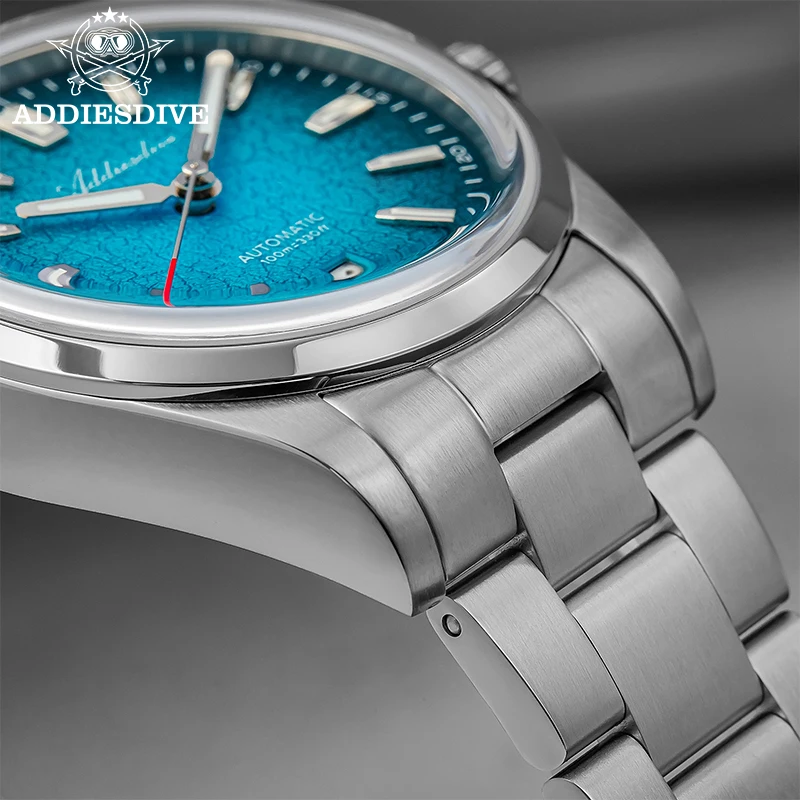 Addiesdive ساعات أوتوماتيكية للرجال جديد AD2091 فاخر القبة BGW9 مضيئة فستان ساعة 100 متر مقاوم للماء NH35 ساعة ميكانيكية