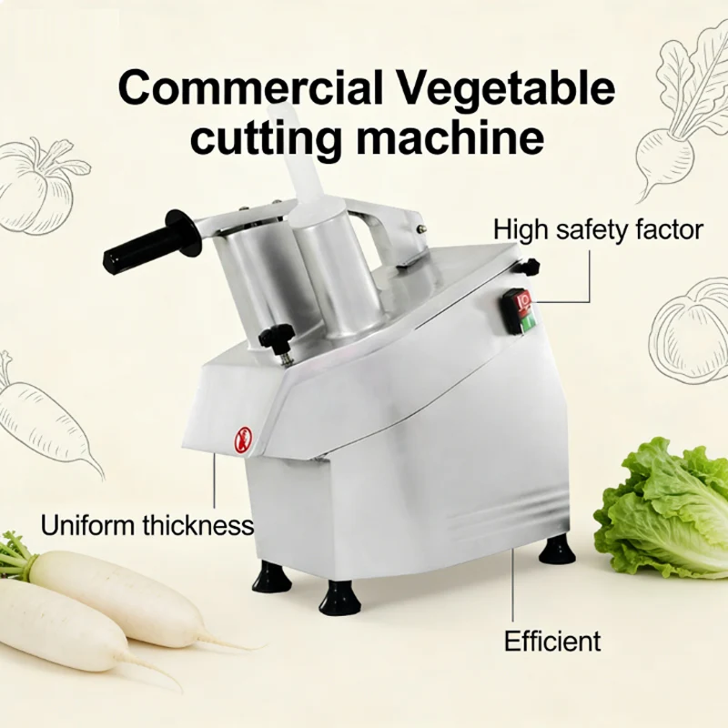 Máquina Eléctrica Cortadora de Verduras Automática para Apio, Col Rizada, Judías Verdes, Coco, Rebanadora, Picadora y Cortadora de Chips