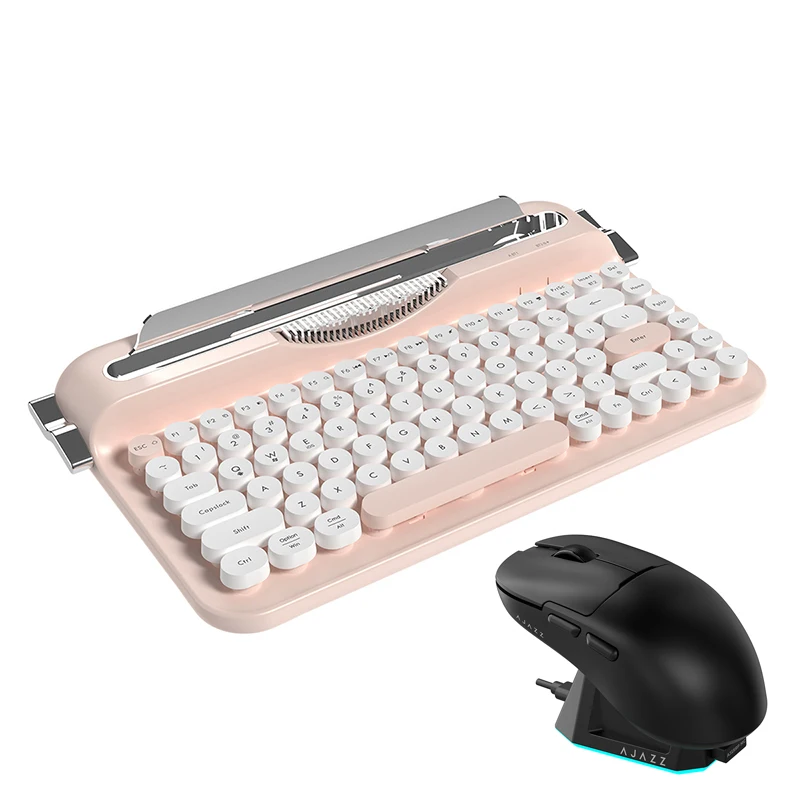 لوحة مفاتيح AJAZZAF84 اللاسلكية 2.4G ذات الوضع المزدوج تأتي مع وصلة متعددة الأجهزة بقوس أخدود ثابت بالإضافة إلى ماوس AJ159PMC، #1