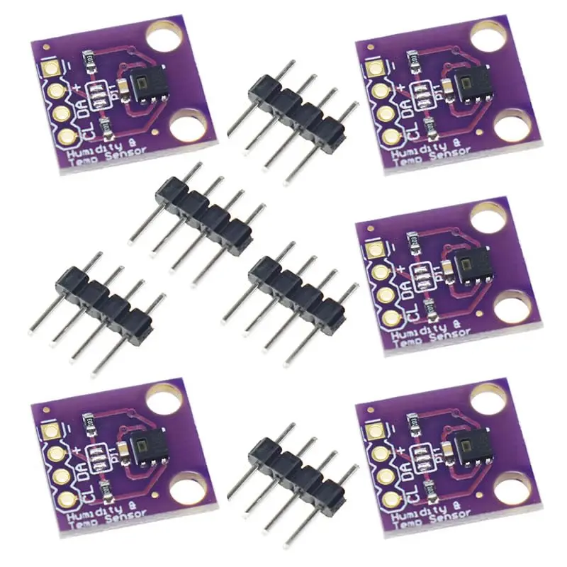 5Pcs HDC1080 Si7021 SHT20 HTU21D Temperature Humidity Sensor Breakout Module