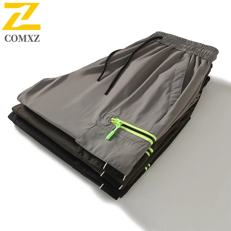 Summer Ice Silk Cargo Pants Men's Casual Loose Quick Dry Stretch Sports Pants Male Size 8xl Jogger Multi Pocket Harem Trousers
