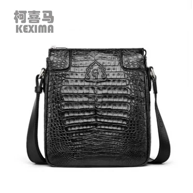 gete crocodile men's bag, single shoulder bag, crossbody bag,business bag Fashion leisure bag