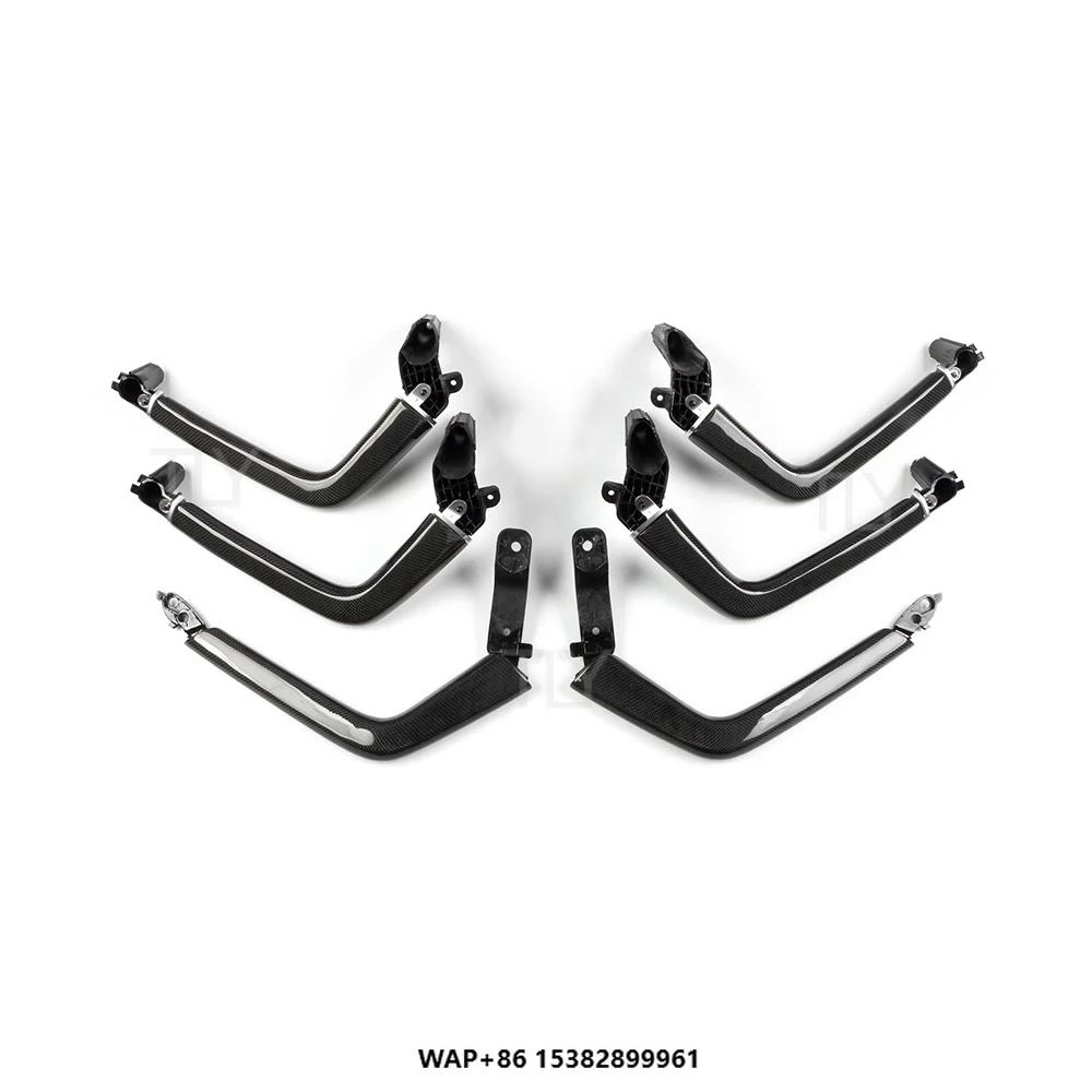 FOR Porsche Cayenne 2011-2023 Carbon Fiber Armrest Door Handle 6 Pieces Car Upgrade Decorative Parts for 2020 2021 2022 2023