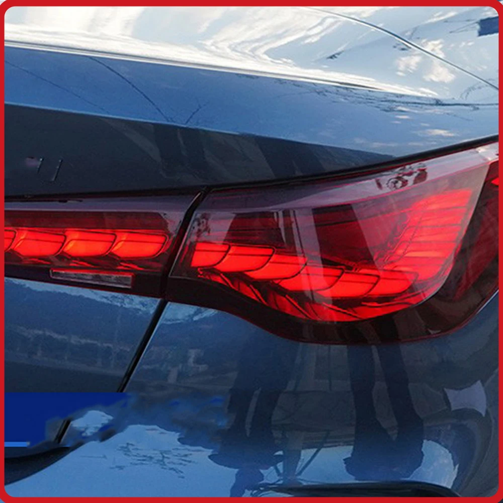 For BMW 4 Series G22 G82 2020-2023 Taillights Assembly Upgrade LED Streamer Turn Signal Light Startup Effect Dragon Scale Style