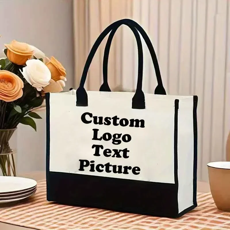 Customized Tote Bag Large Capacity Women Handbag Bags Exact Replicas Logo Luxury Personal Brand Pouch Bridesmaid Gifts Lady Bag