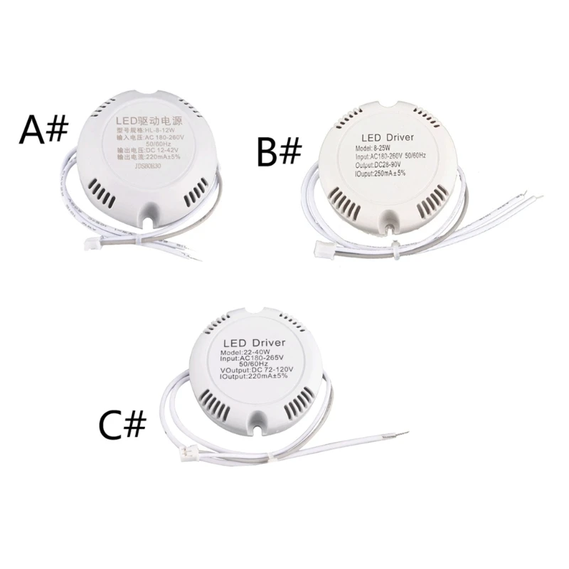 LED Driver AC180-260V Frequency 50-60Hz Supply Lighting for LED Ceiling Light Lamp 8-12W/8-25W/22-40W