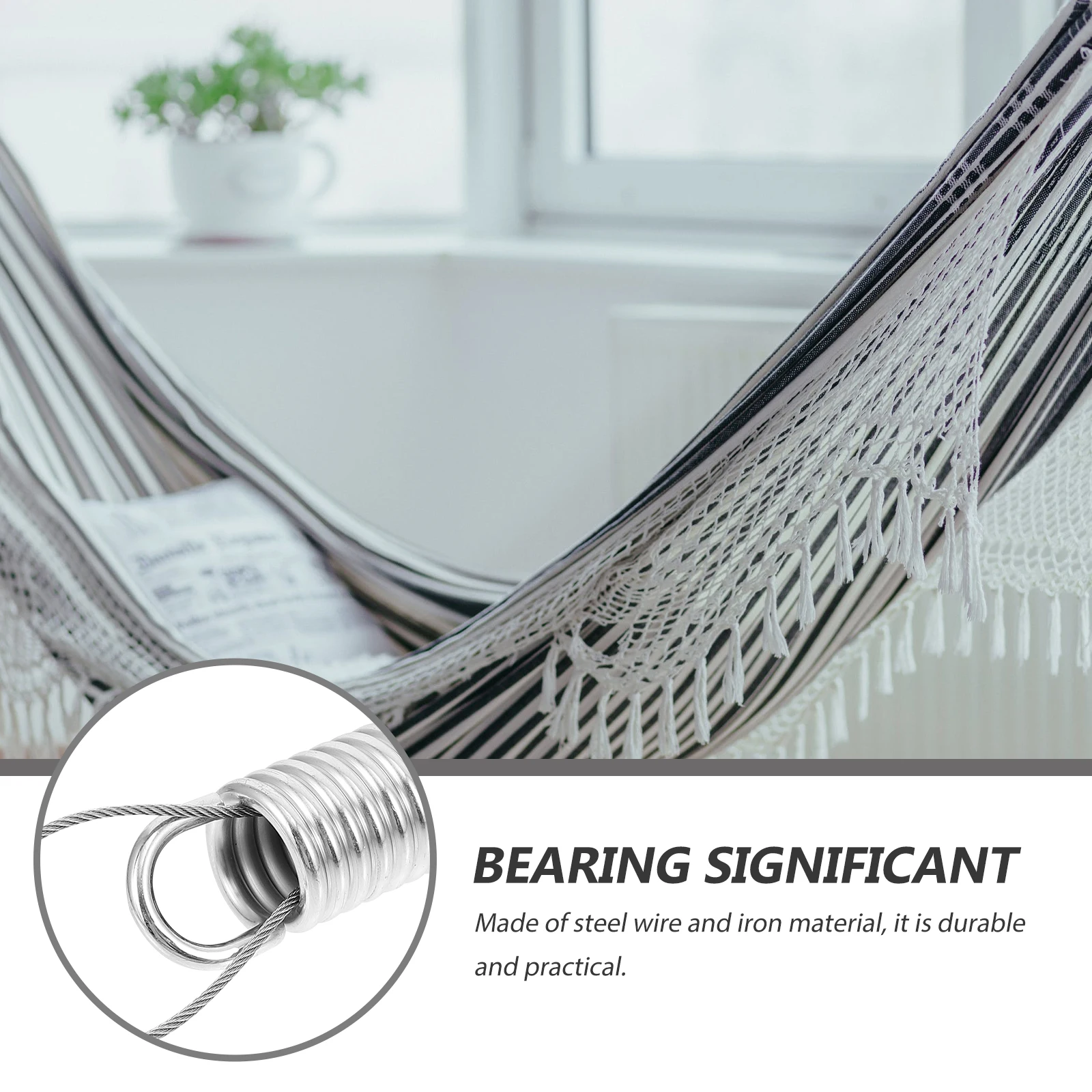 

1Pcs Professional Hammock Spring Heavy-Duty Iron Cradle Spring for Hanging Chairs Porch Swings Punching Bags Outdoor Accessory