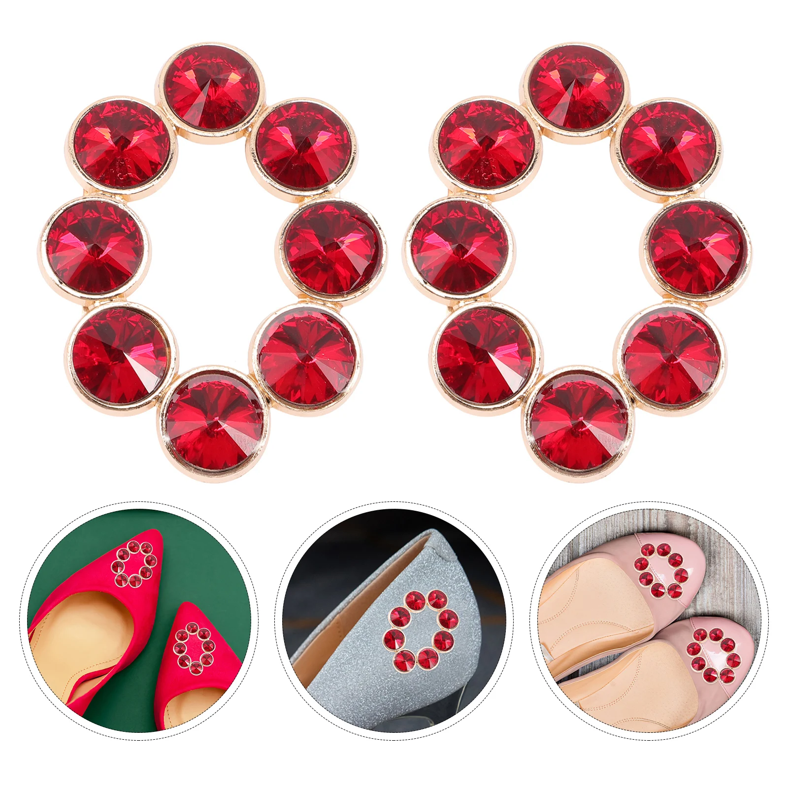 

2 Pcs Shoe Clips Decorative Buckles Wedding Shoe Clips Crystal Wedding Flower Jewelry Accessories Durable Quality