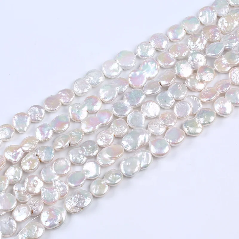 13X23mm Peanut Shape White Pearl Beads Strand Freshwater Baroque Gourd Bead Shape Pearls