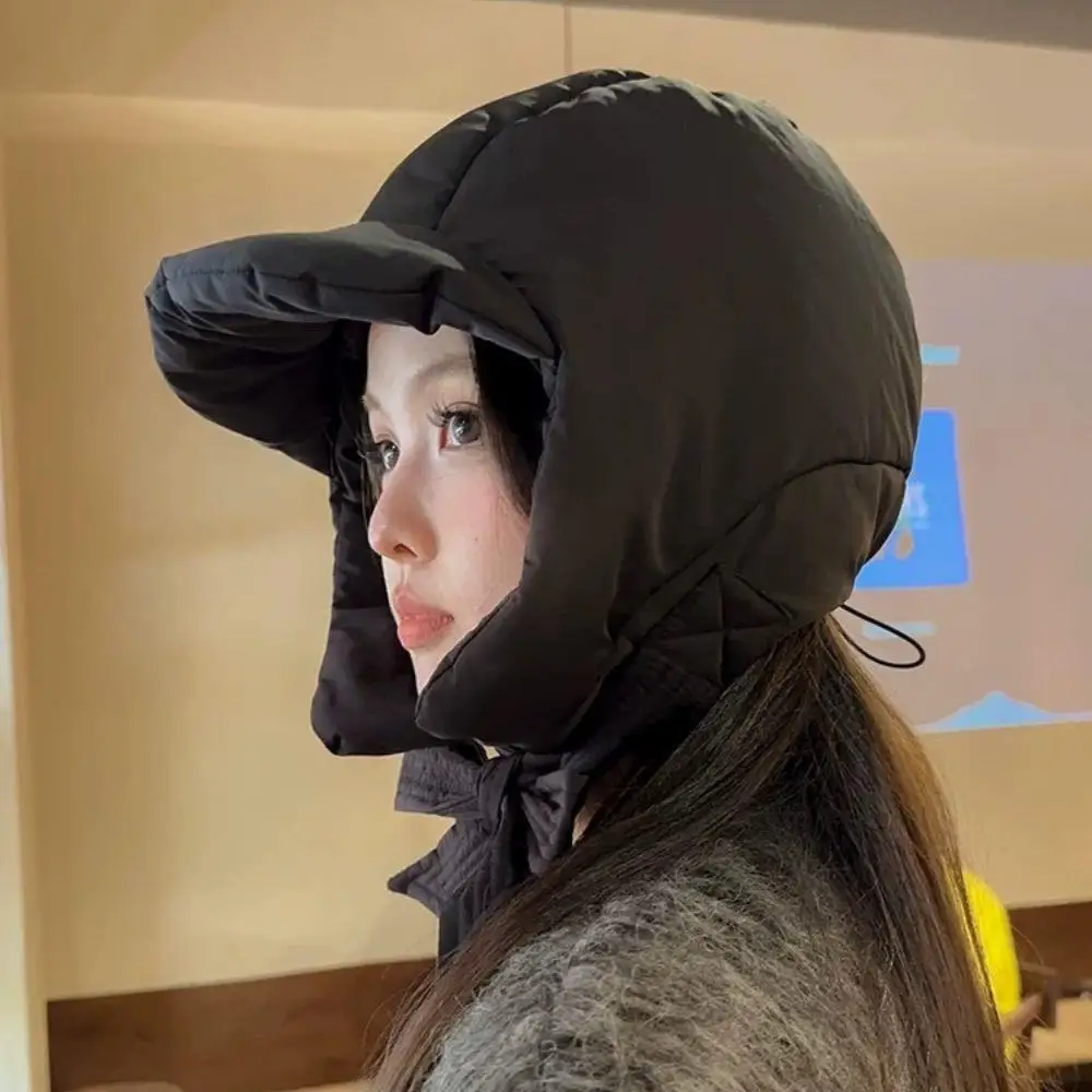 Chapeaux de bombardier épais et chauds pour femmes, casquettes russes, mode coréenne, chapeau à oreillettes, Sport de plein air, Ski, Protection des oreilles, pull, hiver