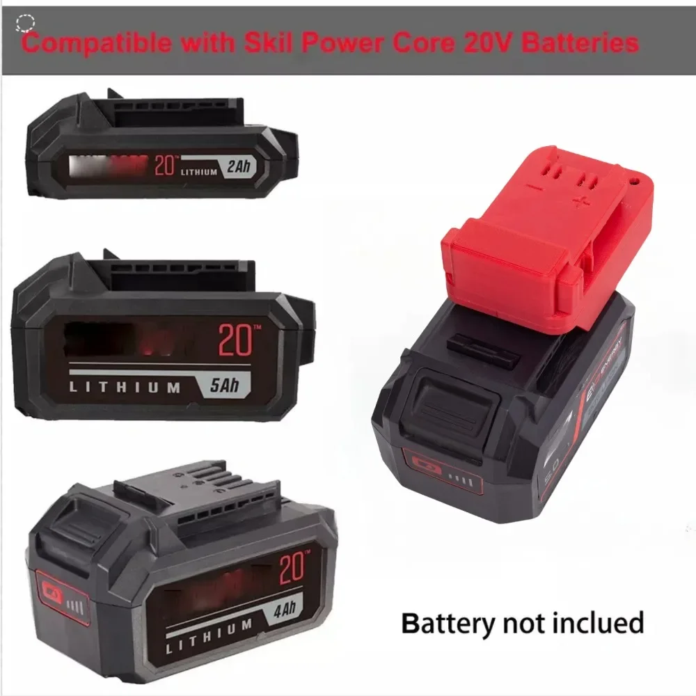 Für skil pwr core 20v li-ion batterie zu für milwaukee 18v schnur loses elektrisches bohr werkzeug batterie adapter/konverter (nur adapter)