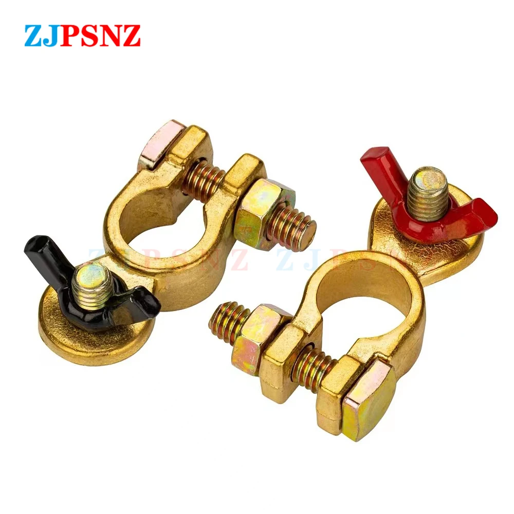 Auto Battery Terminal Connector Positive Nagative Battery Quick Release Battery Clamps Brass Connector Car Accessories Universal