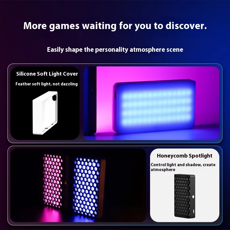 Ulanzi LT002 RGB LED Video Panel Light Custom CRI 95+ 2500-9000K Dimmable Fill Light with 4000mAh Battery for Live Streaming