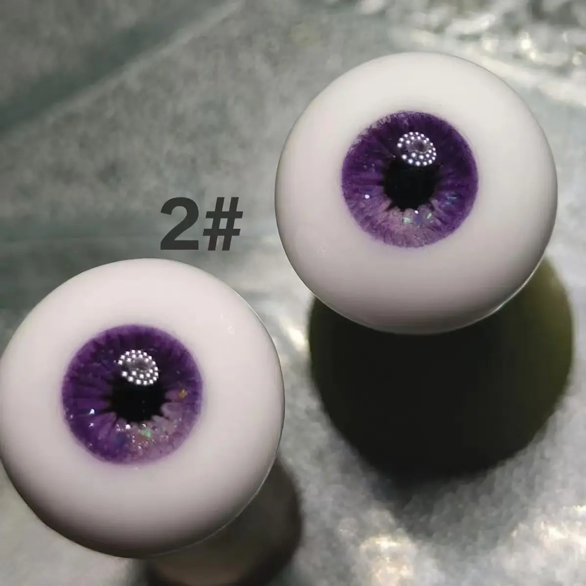 1 Pair Half-ball Resin Eyes Purple Doll's Eyes Accessories Size 12/14/16/18mm Girls Change Makeup Toys