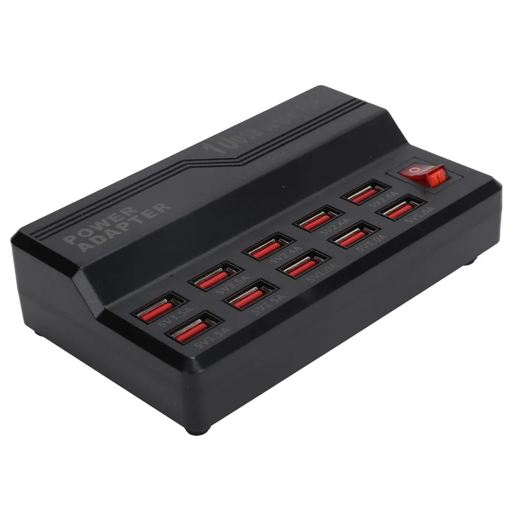 

Зарядное устройство USB Smart Charger 12A с быстрой зарядкой 60W, многопортовое зарядное устройство с 10 портами USB, зарядная станция для зарядки нескольких устройств