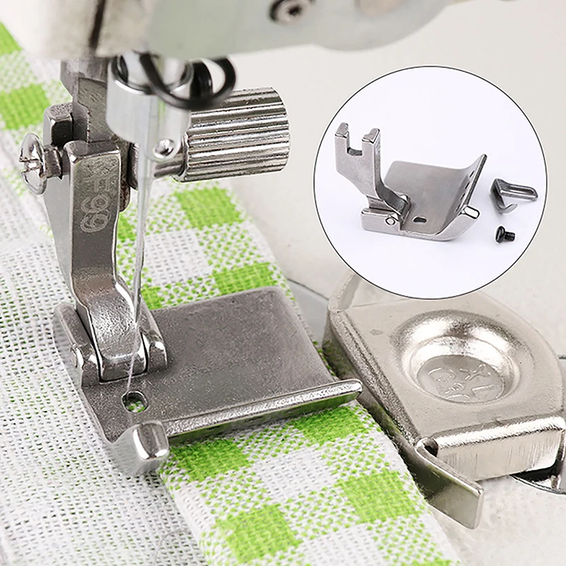 1Pc F99 Universal Presser Foot With Adjustable Folding Edge Wrapping And Curling For Flat Sewing Machine Accessories