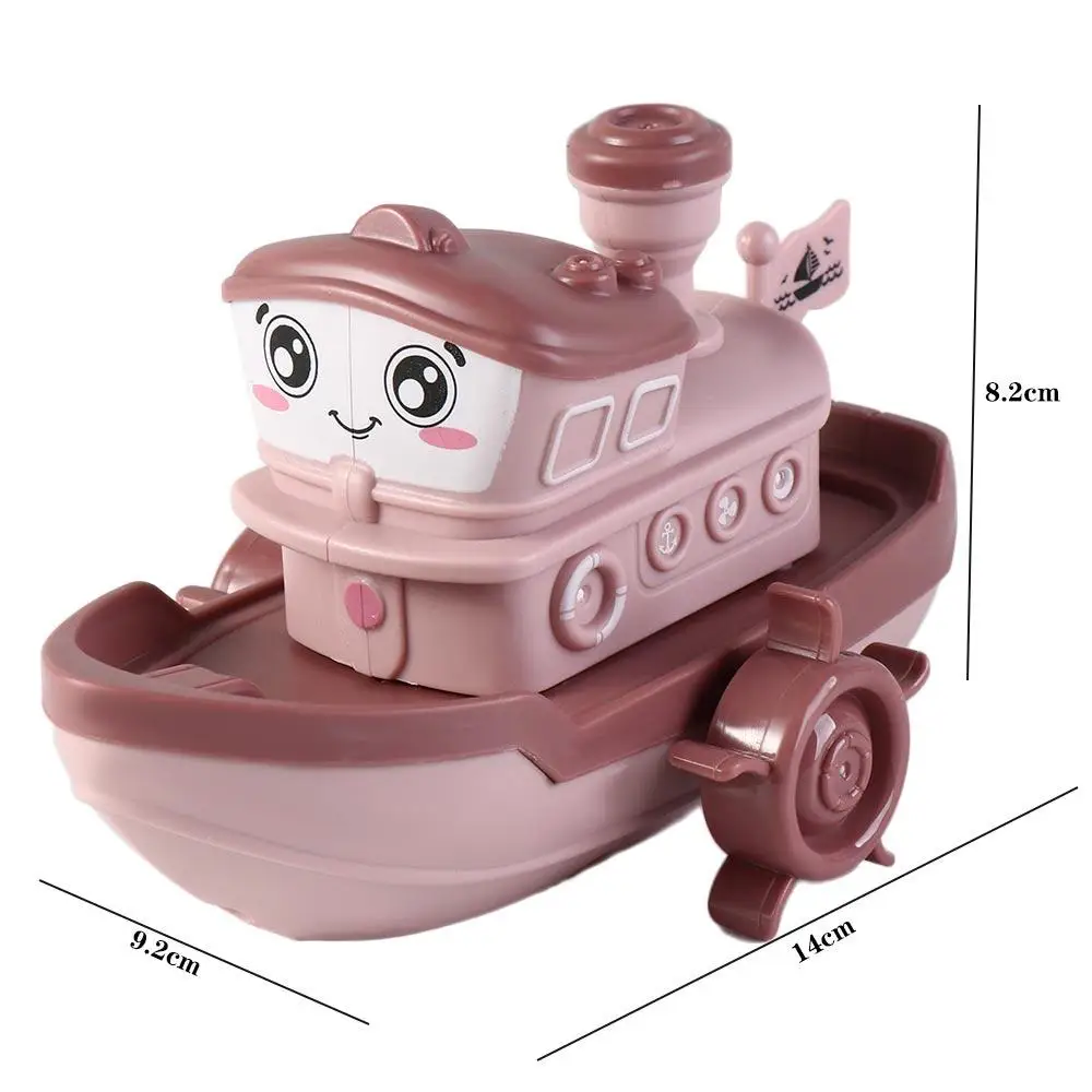 Water Toys Birthday Gifts Floating Ship Game Swimming Beach Game Clockwork Boat Baby Bath Toys Wind Up Toy Cartoon Ship Toy