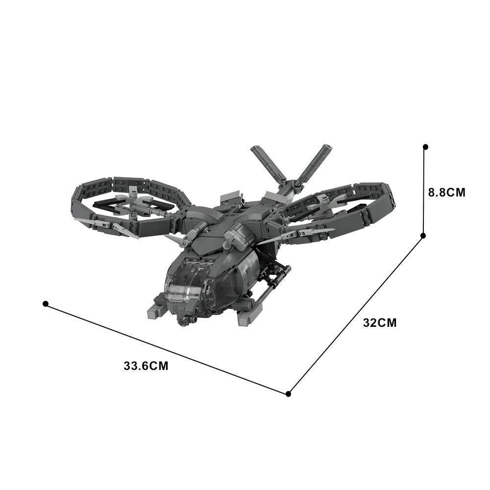 Gobricks MOC RDA SA-2 Samson Avatar Aircraft Airplane Transport Helicopter Aerospatiale Fighter Bricks Building Block Toys Gift