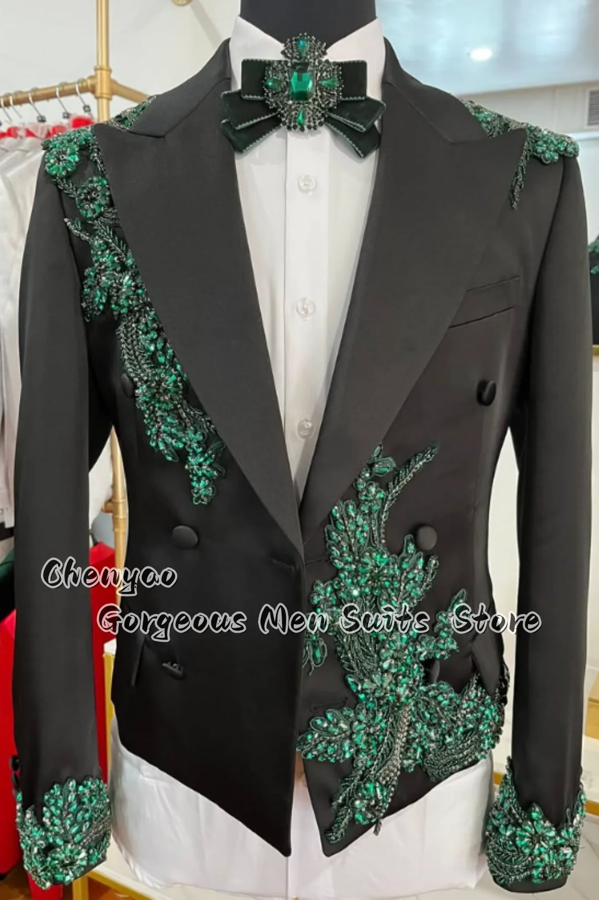 Luxe Strass Applicaties Glitte - Men'S Grooming Jacket recensie en prijs
