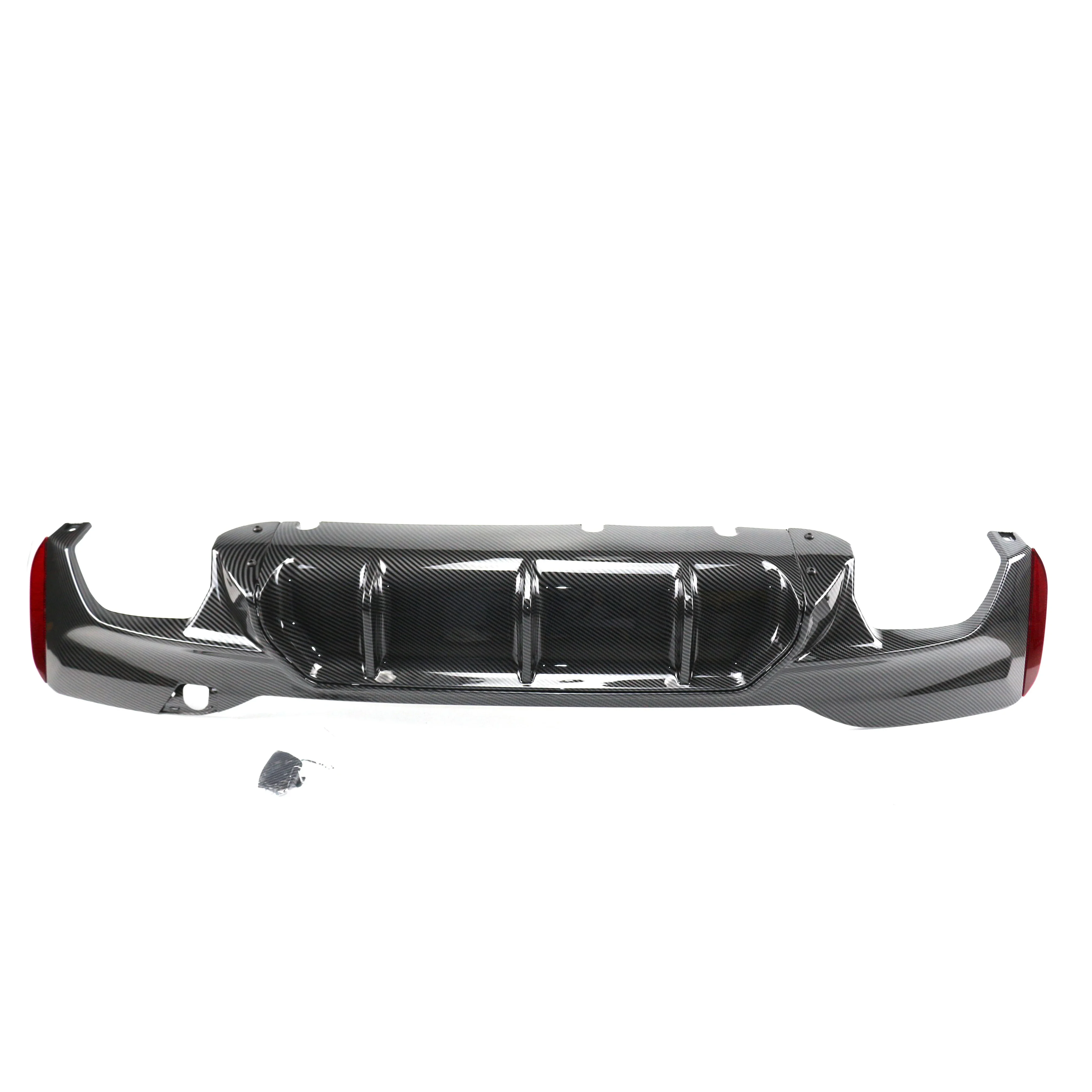 M5 Style carbon look ABS Rear Bumper Lip with Rear Diffuser Performance Parts for  5 Series G30 2021+