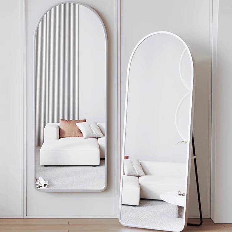 Aesthetic Girls Mirror Standing Decoration Floor Bedroom Korean Style Long Mirror Makeup Full Body Espelhos Home Decorations