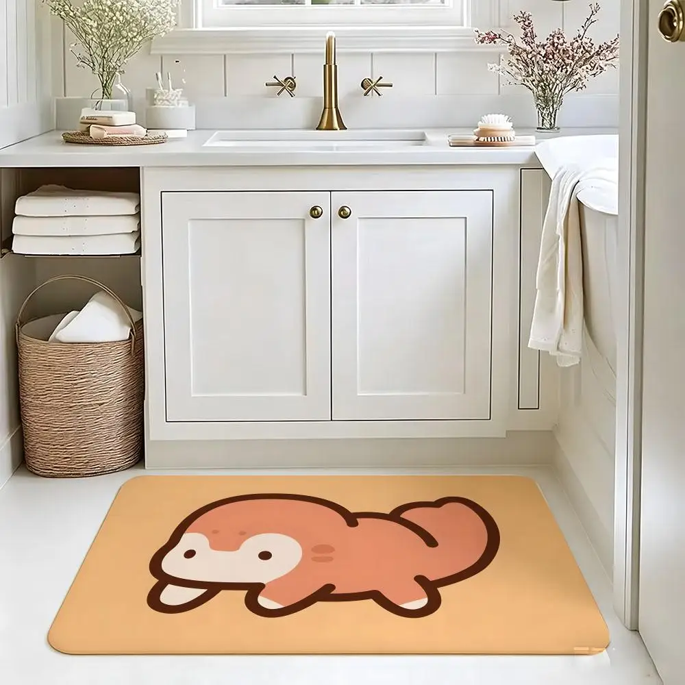 Cartoon W-WIGGLES WANDERERS Floor Mat carpet diatom mud bathroom quick-drying absorbent floor mat household bathroom