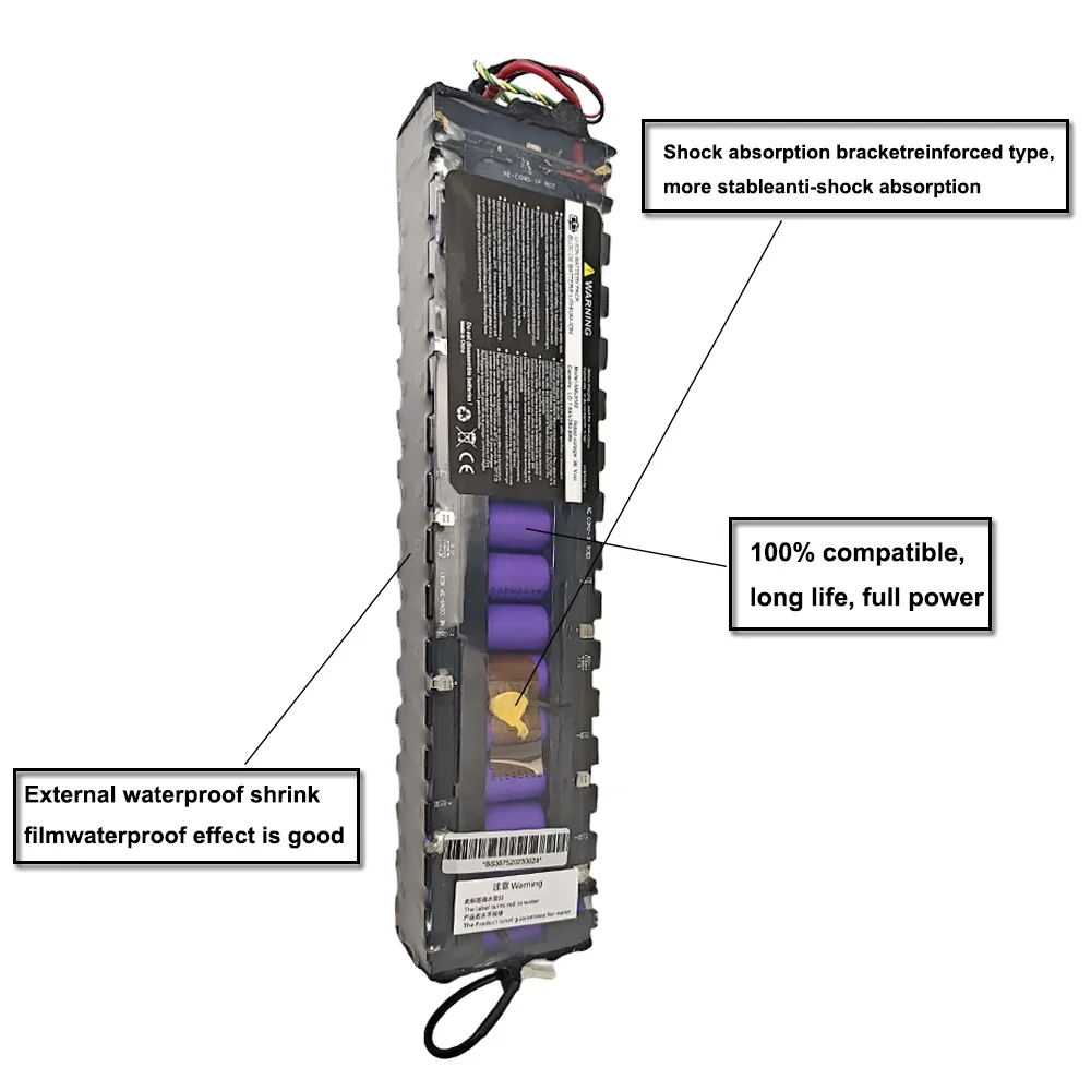 10S3P 36V 7800mAh Scooter Battery Pack Suitable For Mi Jia M365, Electric Scooters, BMS Board Waterproof Bluetooth Communication