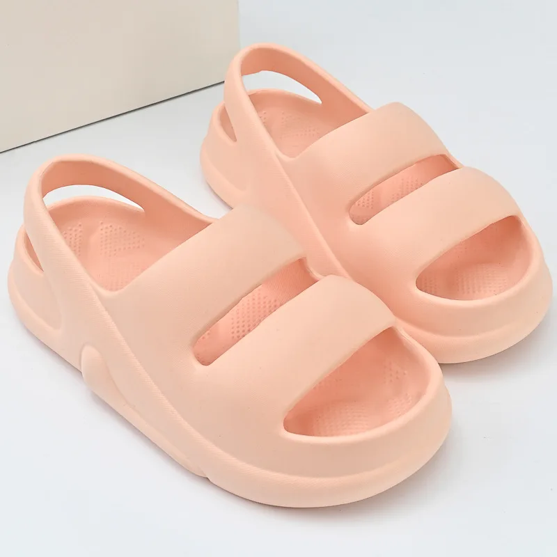 Portable Women Sandals Summer 2023 Platform Cloud Shoes Beach Outdoor EVA Soft Thick Sole Non-slip Plus Size Ladies Footwear