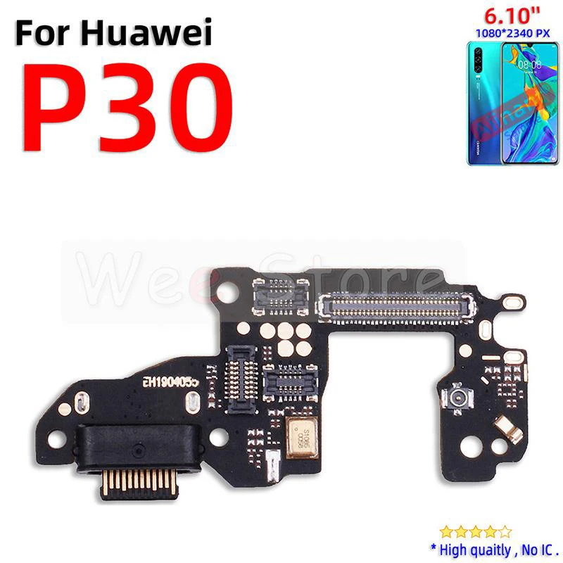 AiinAnt Charger Dock Connector Port Fast Charging Board Flex Cable For Huawei P20 P30 Lite Plus Pro 2017 2018 Phone Parts