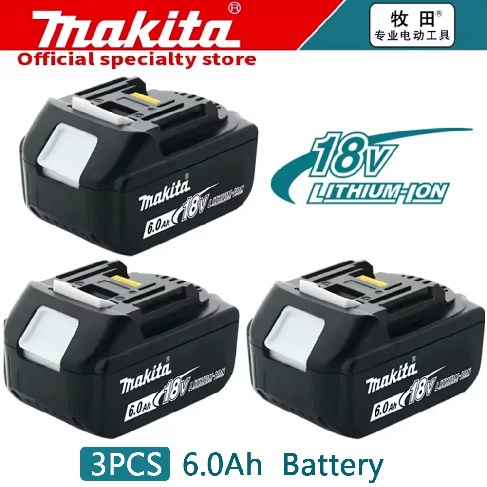100% original Makita 3.0Ah~9.0Ah 18V battery is suitable for Makita DTD173 DRT52 DDF489 DHP489 DJV185 DUC357 18V power tools