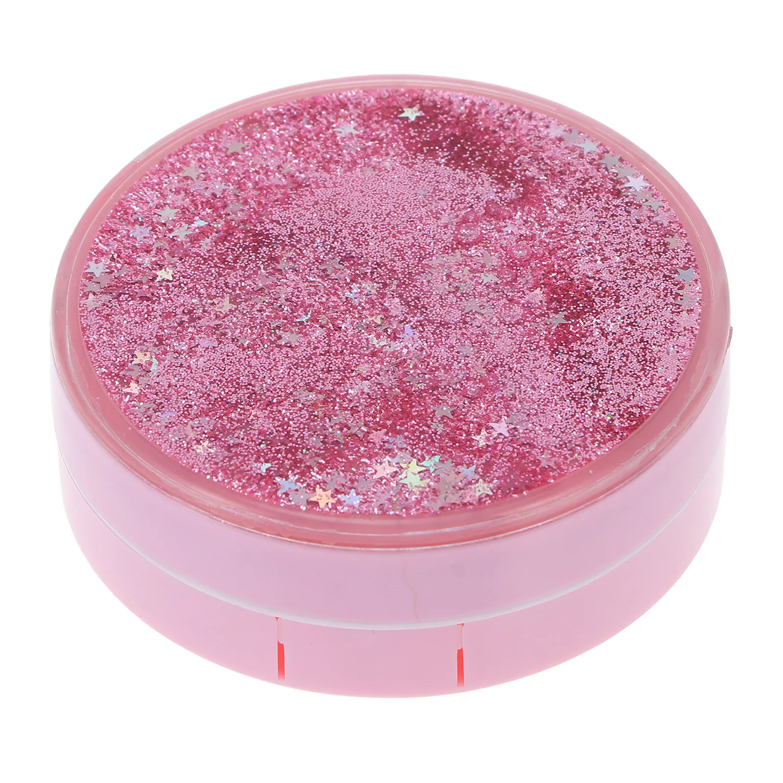 1Set Contact Lens Case Kit Glitter Quicksand Plastic Small Travel Lens Storage Box Kit with Mirror Tweezers Applicator Solution