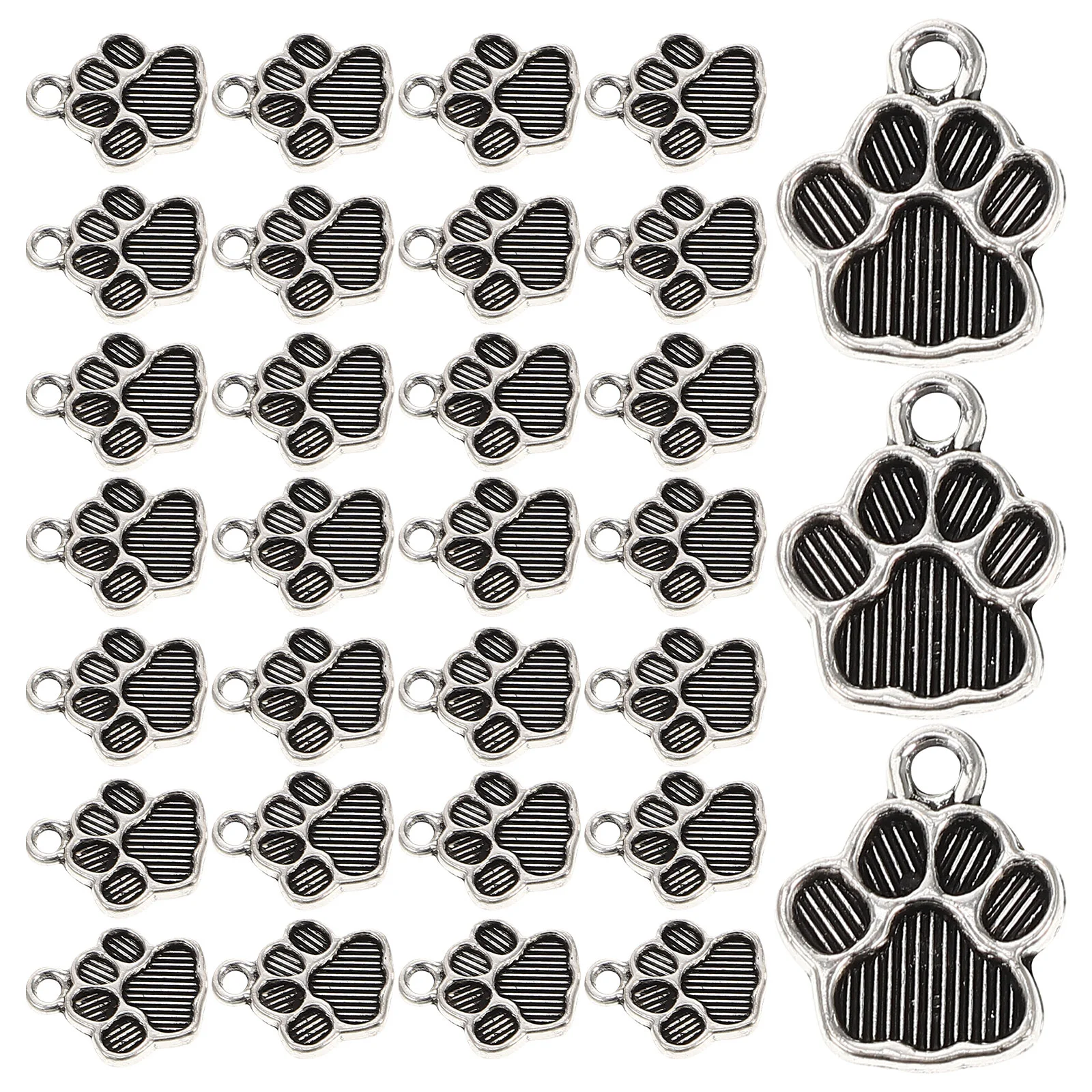 

100pcs DIY Dog Paw Charms Necklace Bracelet Keychain Pendants Jewelry DIY Accessories Dog Paw Earring Charms