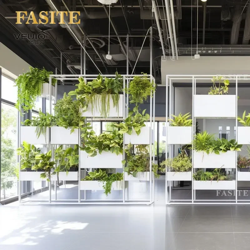 For Office Home Nordic Wrought Iron Flower Stand Partition Screen Green Plant Fence Decorative Frame Modern Creative Simple