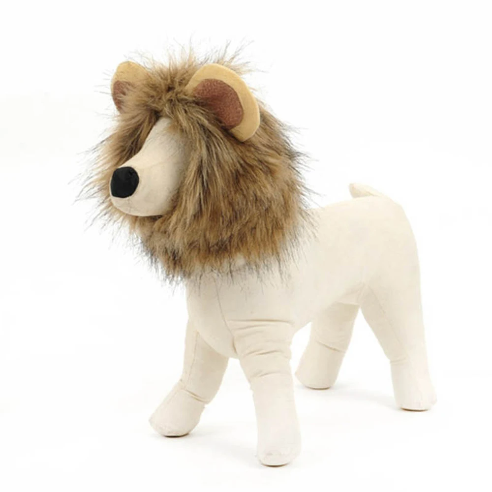 Pet Lion Head Cover,Cat Lovely Lion-Shape Manes Costume for Halloween Christmas Party,Cosplay Decorations Accessories for Pets