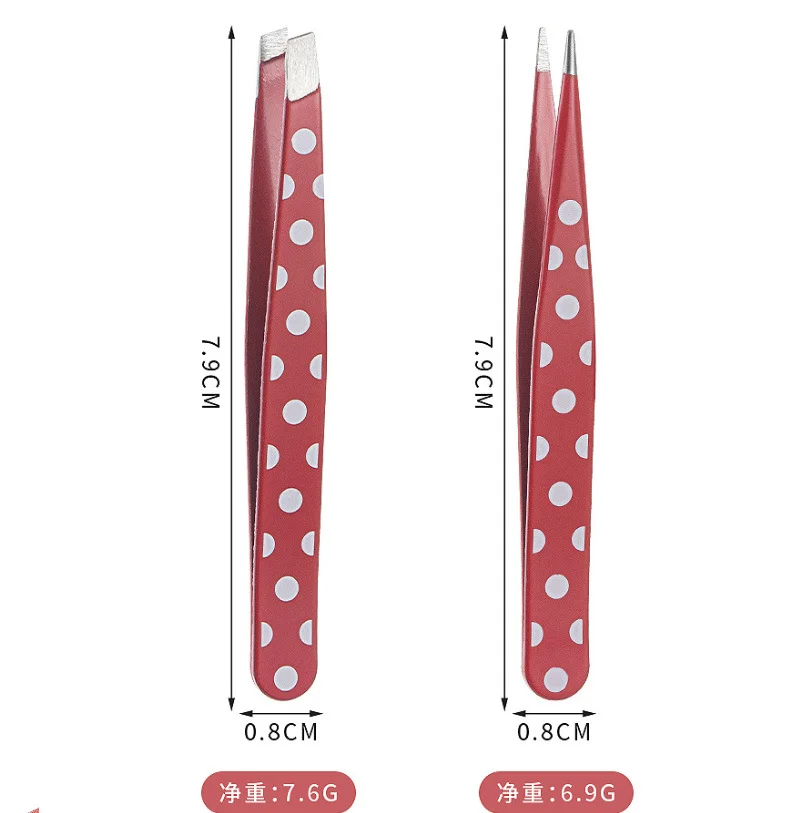 Mini pinzette per depilazione Shaper per sopracciglia in acciaio inossidabile Rimozione peli del viso Punto polvere Punta piatta Inclinazione trucco viso Strumento di bellezza