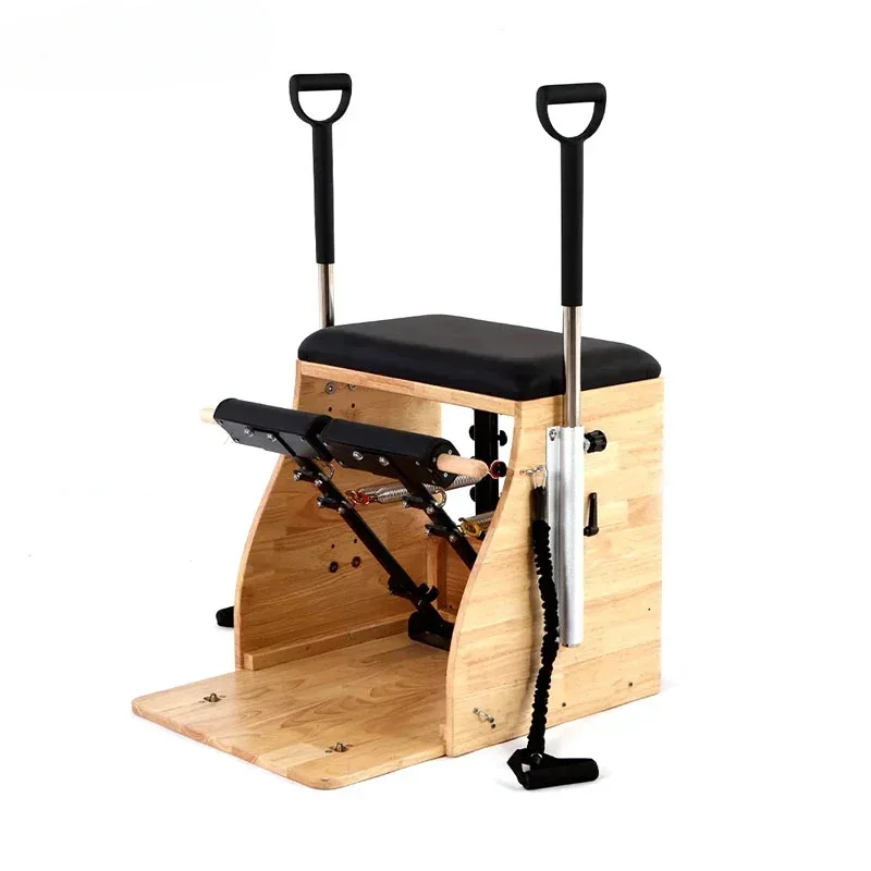 

Eco Friendly Yoga Stability Training Stable Wooden Foldable Handles Pilates Reformer Chair Pilates Chair